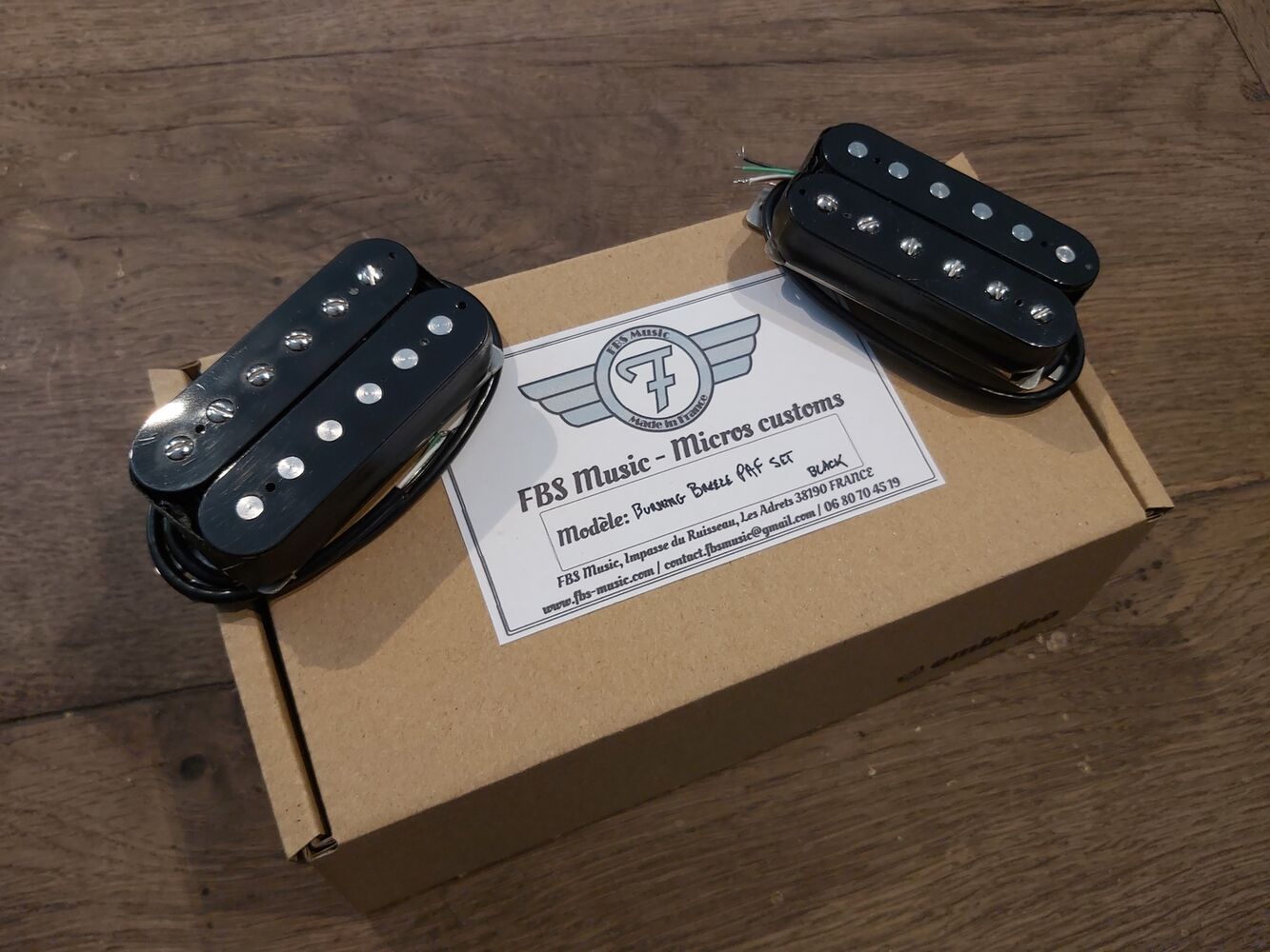 Micros Humbucker - Double bobinage, PAF, rail pour 6,7 et 8 cordes